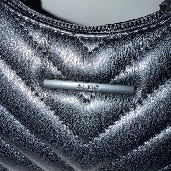 Aldo Black Croossbody Purse Shoulder New Quilted Zipped Viral Handbag - Picture 11 of 16